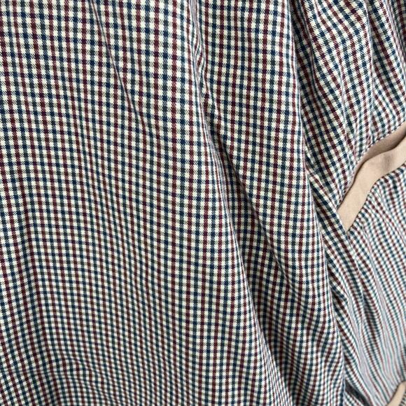 ORVIS Jacket Mens L Chore Barn Coat Houndstooth Lined Leather Trim Hunting Brown - Picture 7 of 16